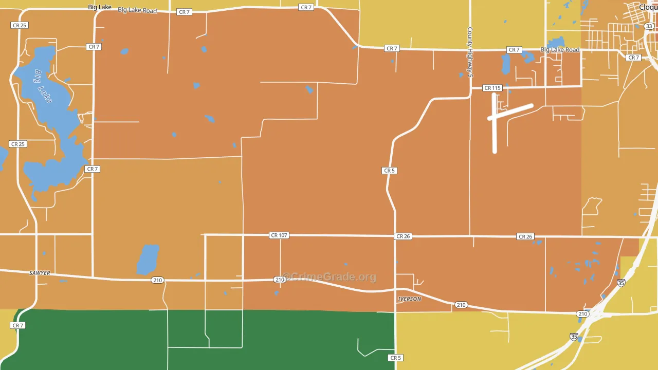 Iverson, MN Map of Assault Rates