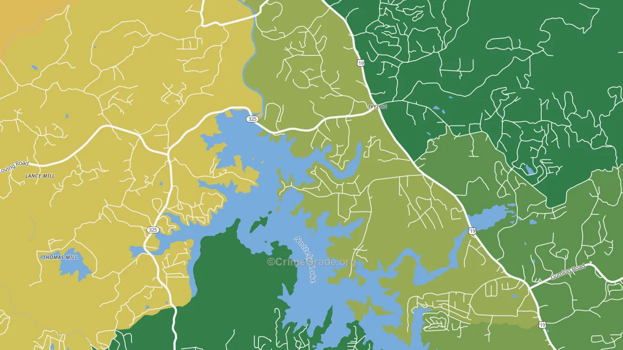Ivy Log, GA Map of Assault Rates