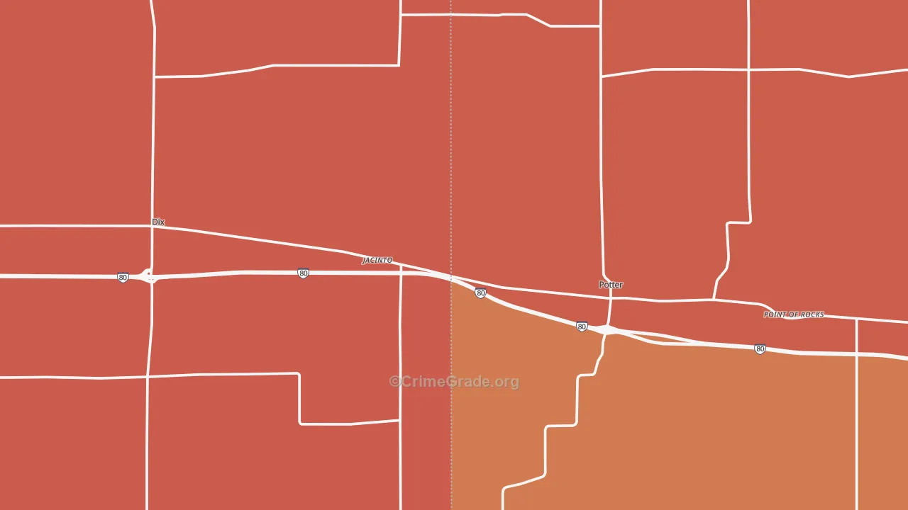 Jacinto, NE Map of Assault Rates