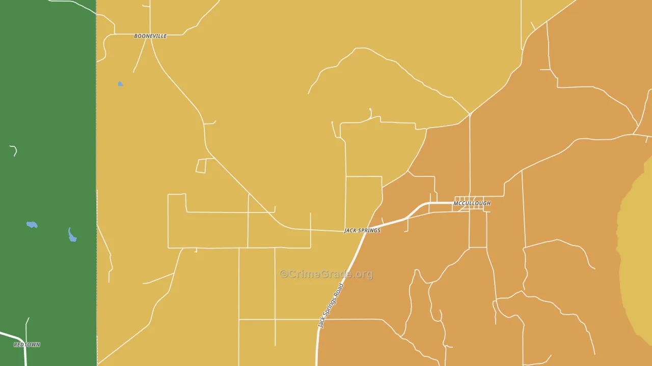 Jack Springs, AL Map of Assault Rates