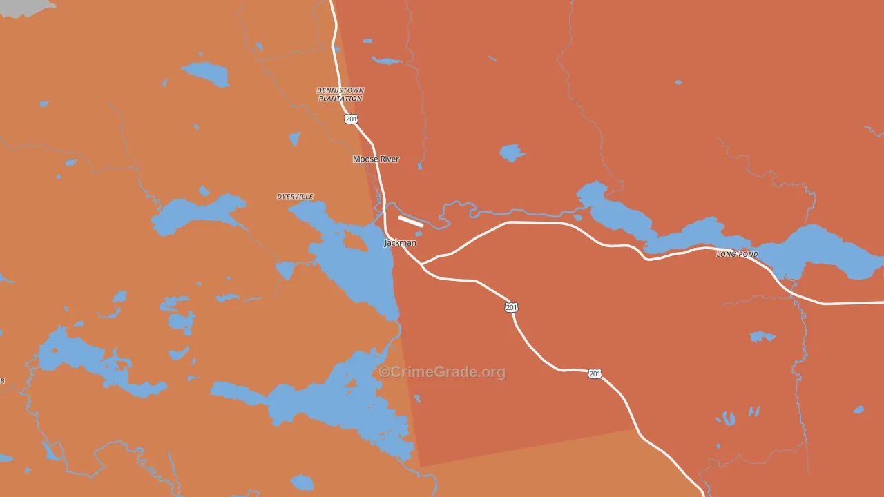 Jackman, ME Map of Assault Rates