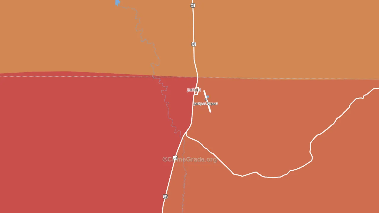 Jackpot, NV Map of Assault Rates