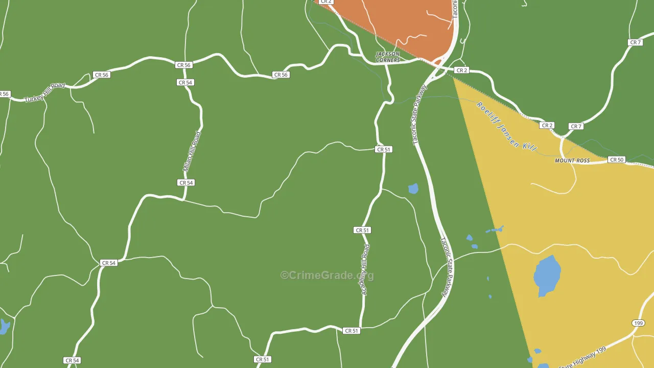 Jackson Corners, NY Map of Assault Rates