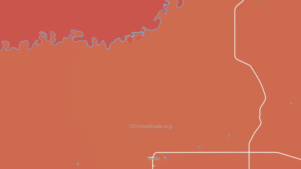 Jackson County, SD Map of Assault Rates