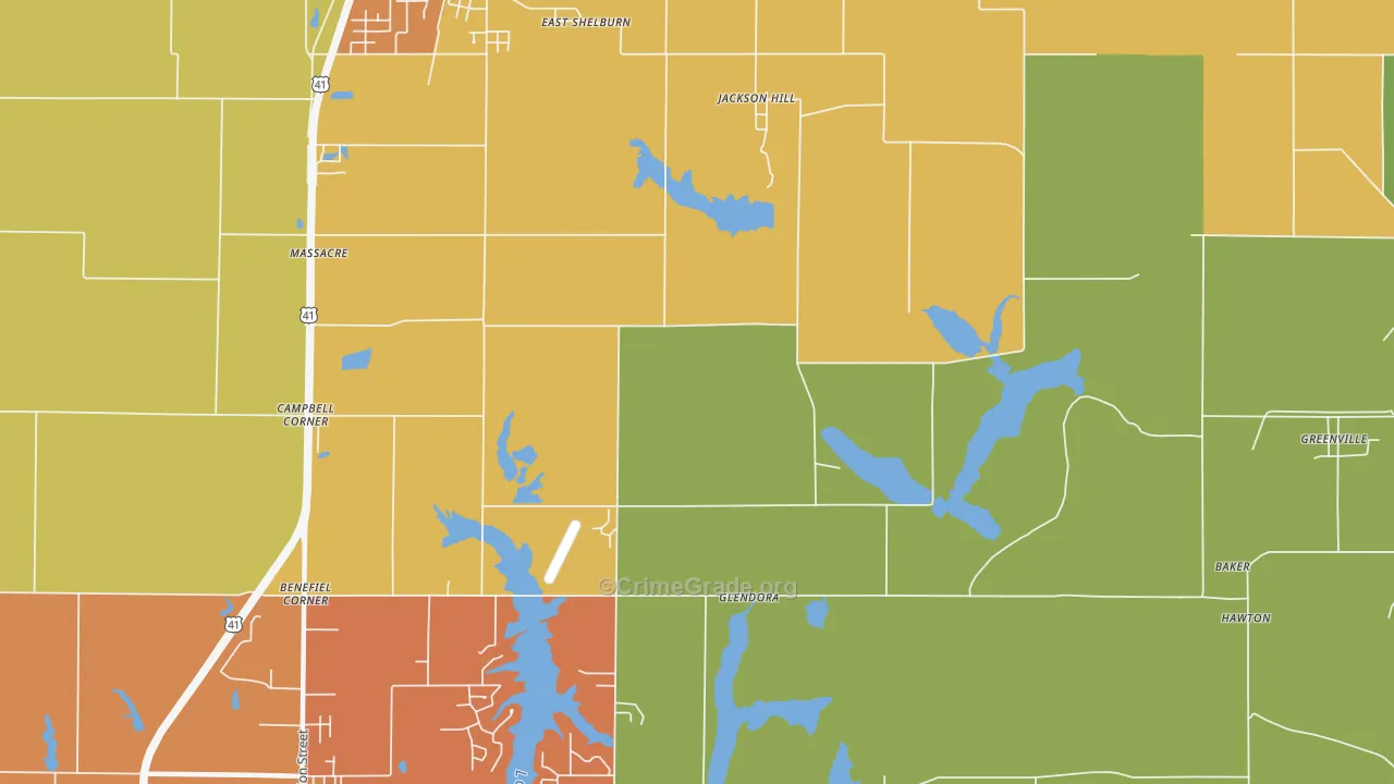Jackson Hill, IN Map of Assault Rates