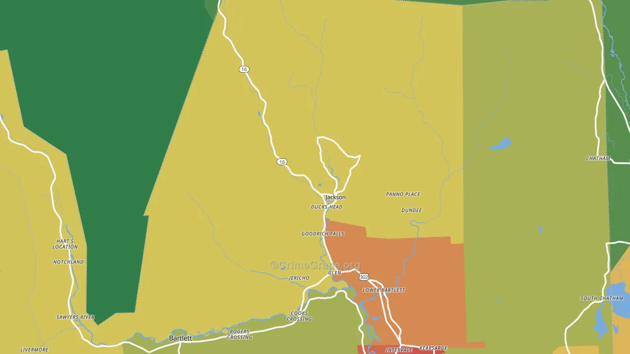 Jackson, NH Map of Assault Rates