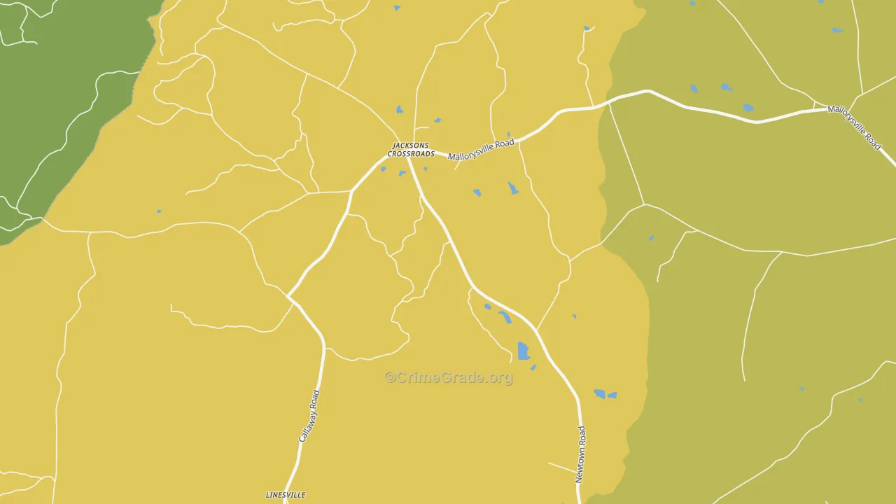Jacksons Crossroads, GA Map of Assault Rates