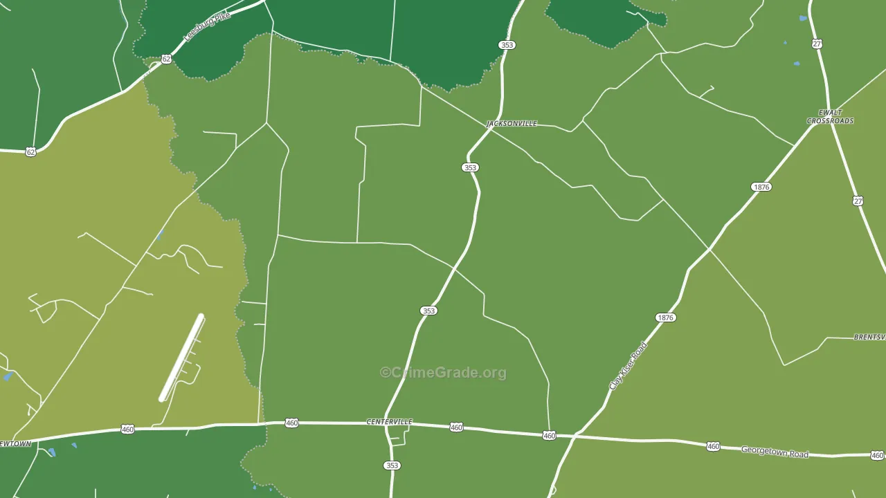 Jacksonville, KY Map of Assault Rates