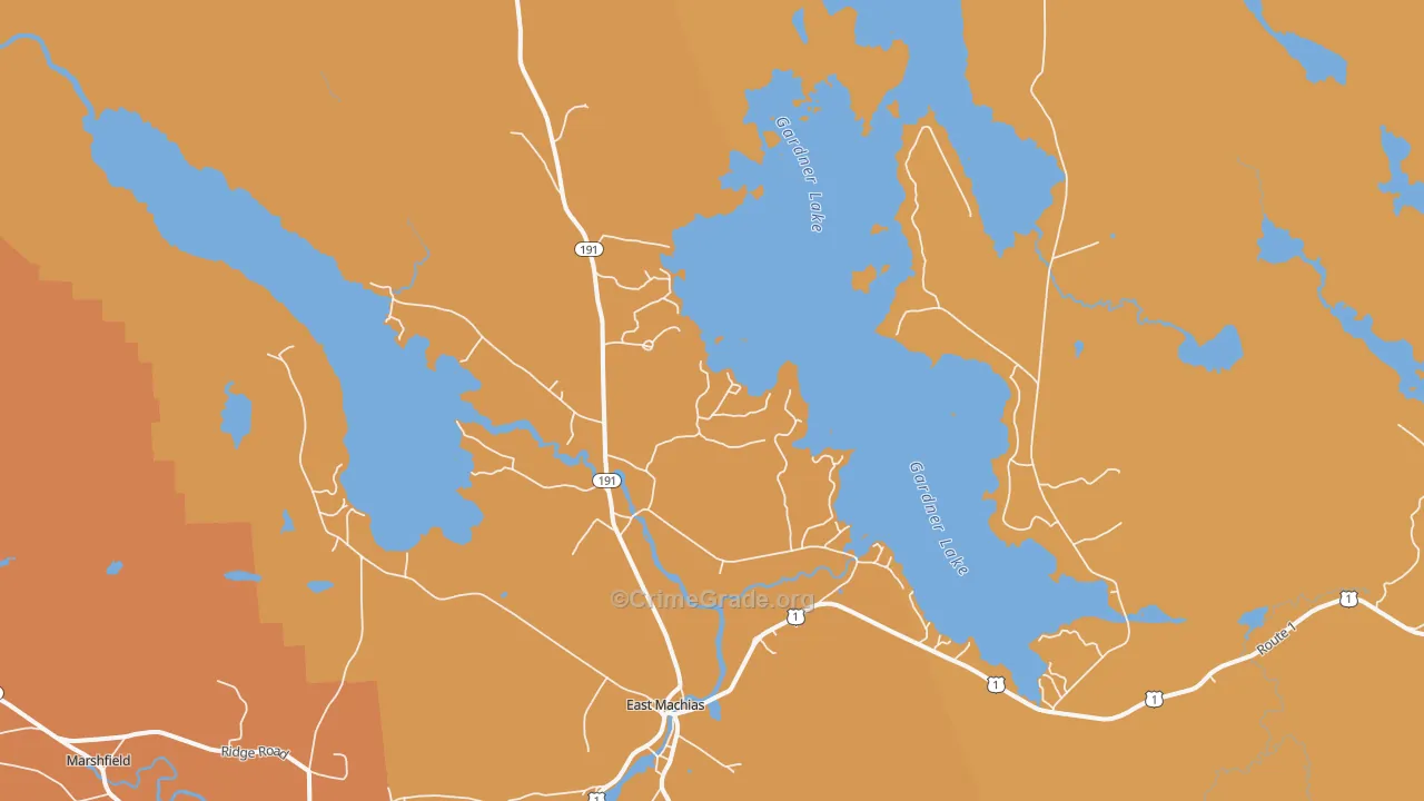 Jacksonville, ME Map of Assault Rates