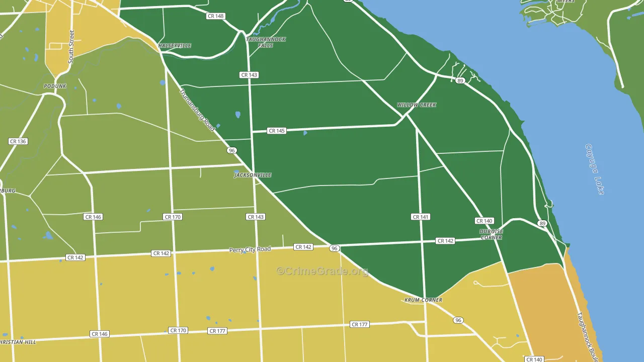 Jacksonville, NY Map of Assault Rates