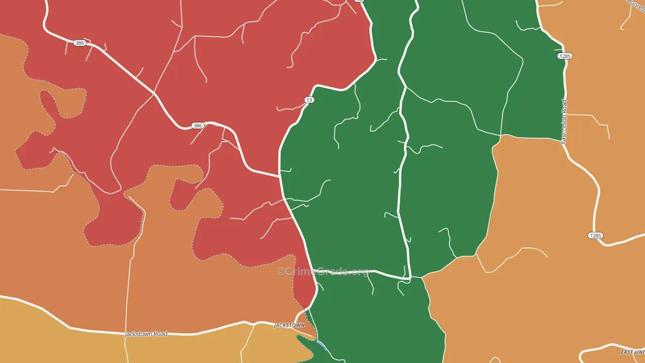 Jackstown, KY Map of Assault Rates