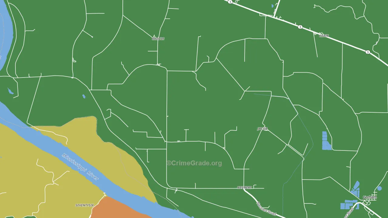 Jacob, IL Map of Assault Rates