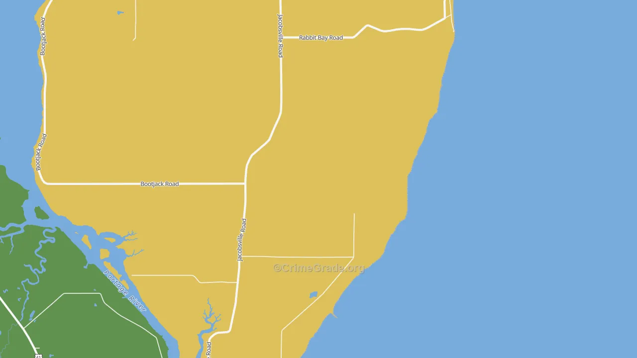 Jacobsville, MI Map of Assault Rates