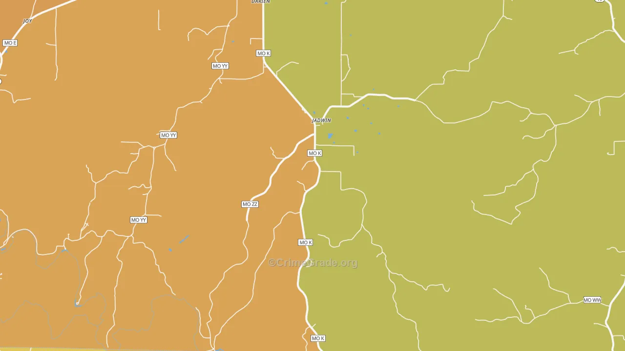 Jadwin, MO Map of Assault Rates