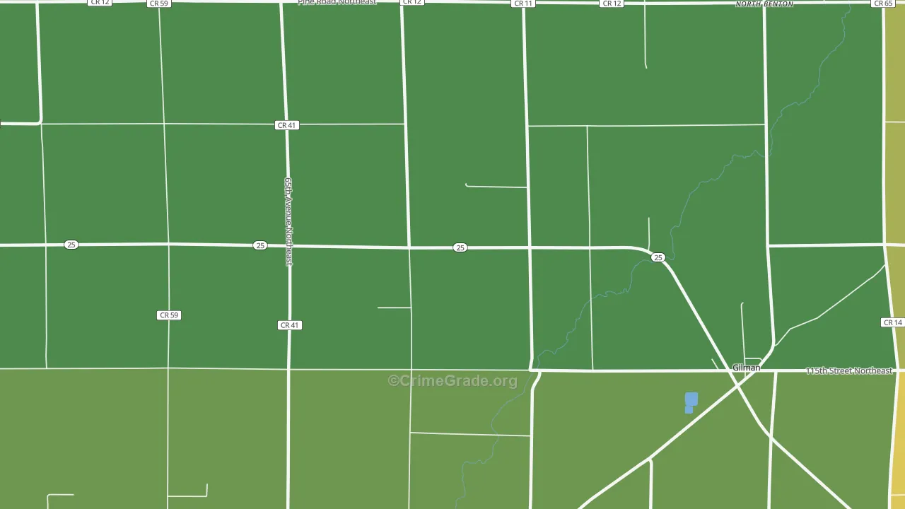 Jakeville, MN Map of Assault Rates