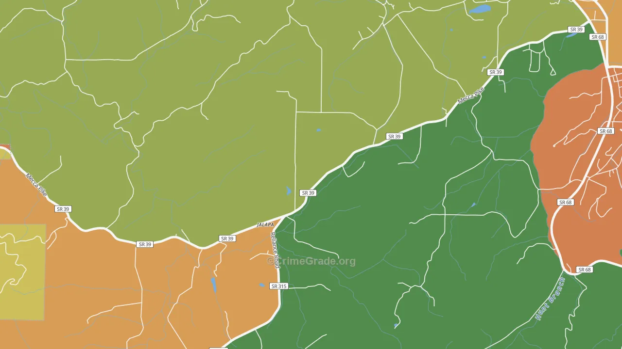 Jalapa, TN Map of Assault Rates