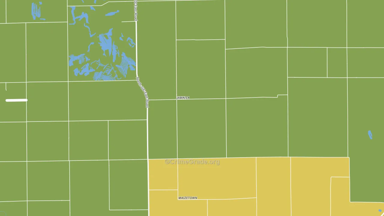 Jamaica, IL Map of Assault Rates