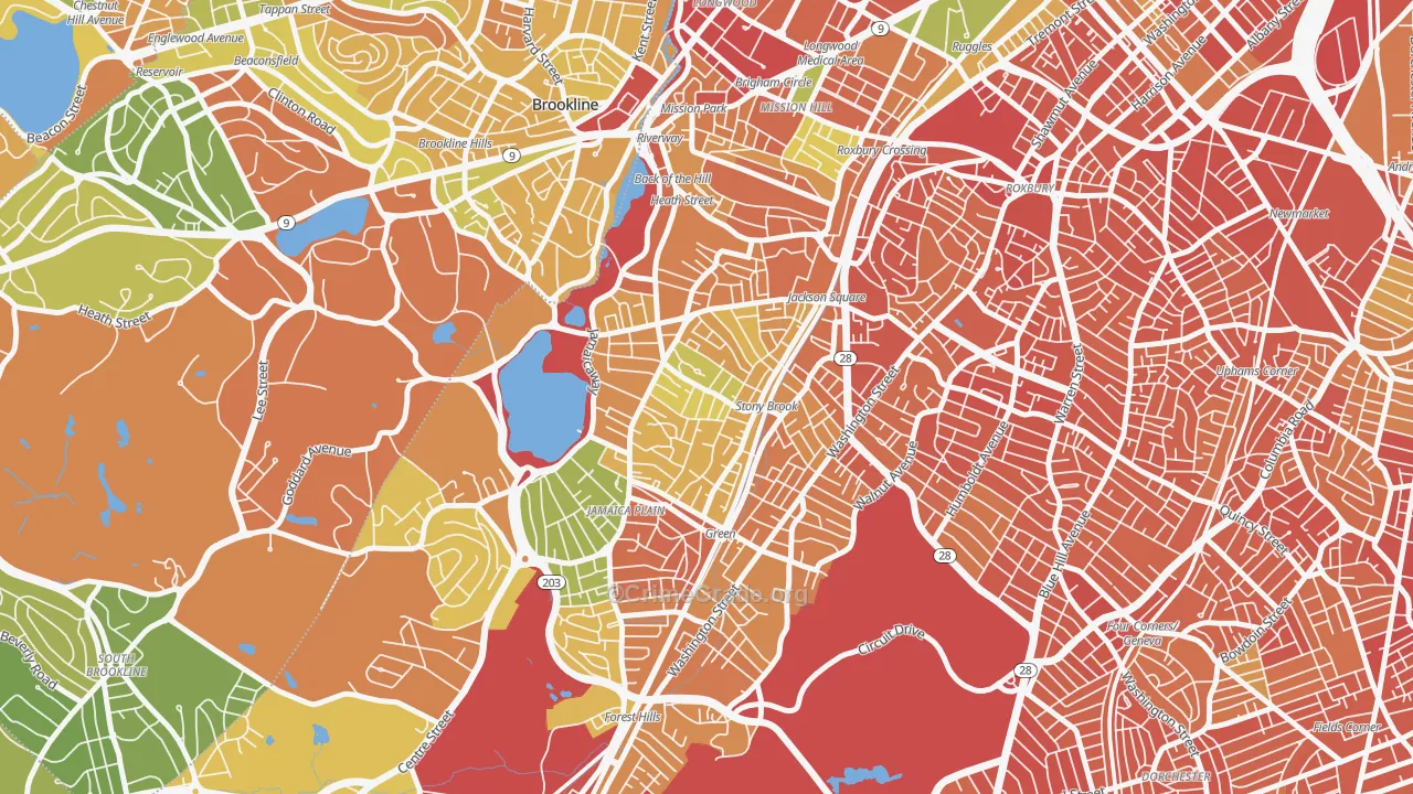 Jamaica Plain, MA Map of Assault Rates