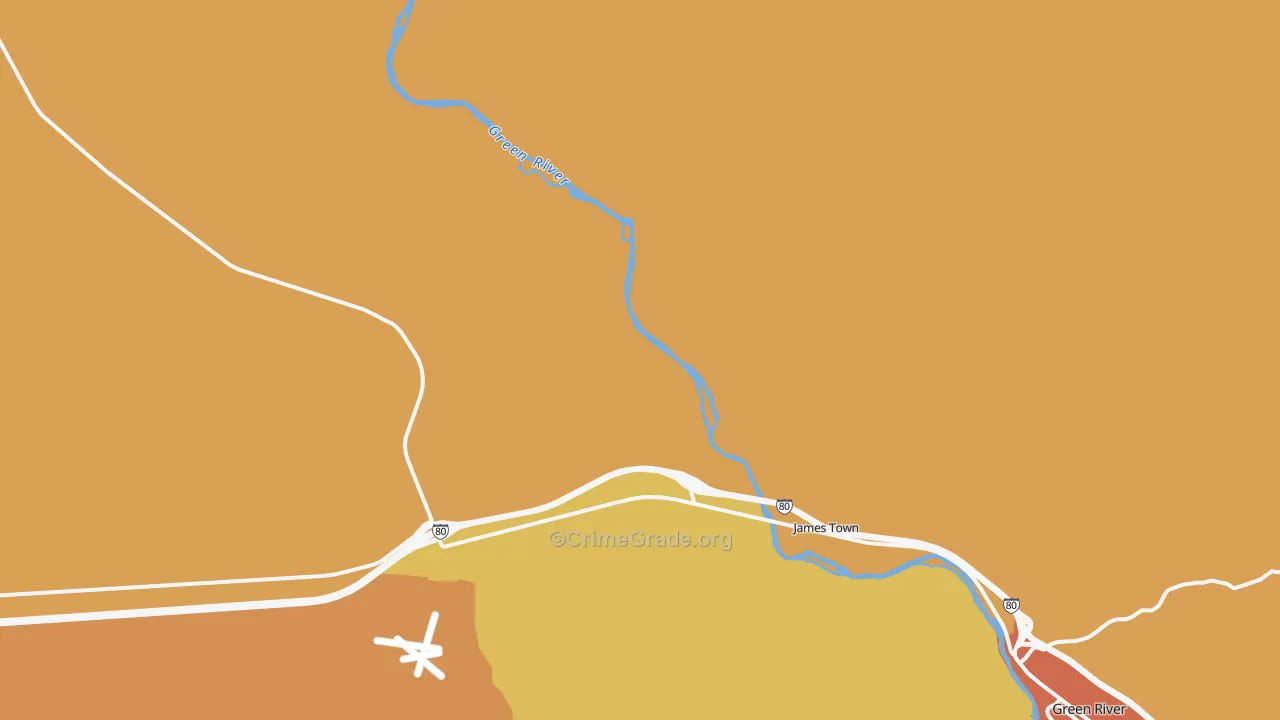 James Town, WY Map of Assault Rates