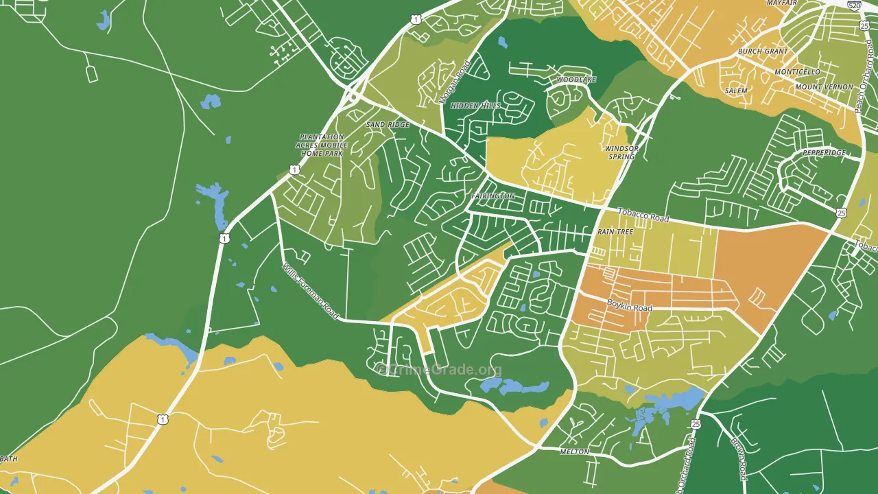 Jamestown, Hephzibah, GA Map of Assault Rates