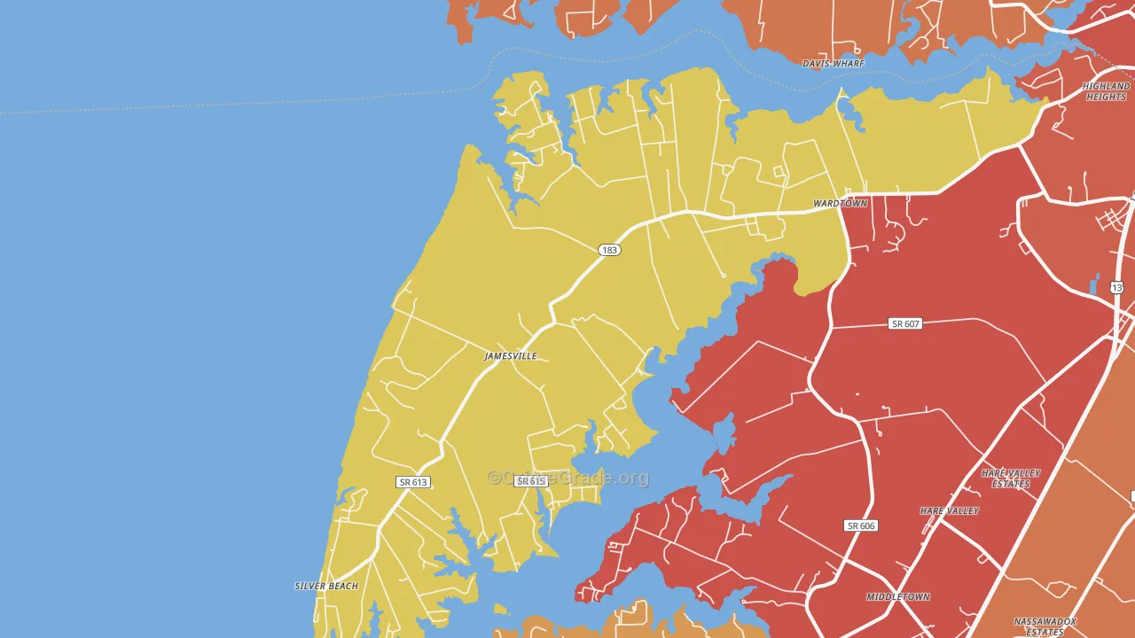 Jamesville, VA Map of Assault Rates