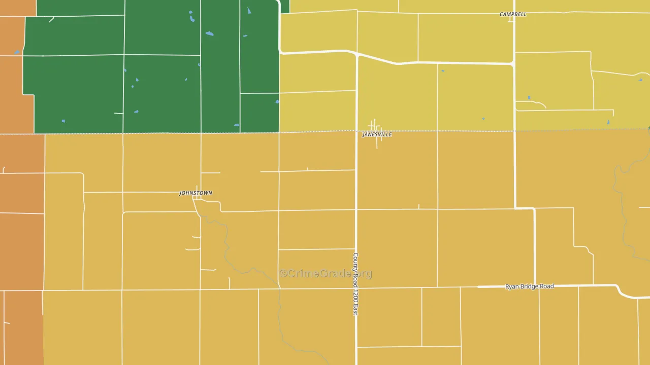 Janesville, IL Map of Assault Rates