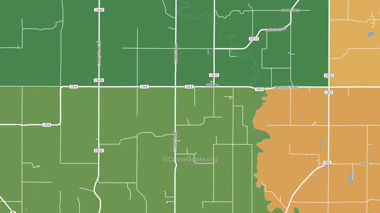 Jarbalo, KS Map of Assault Rates