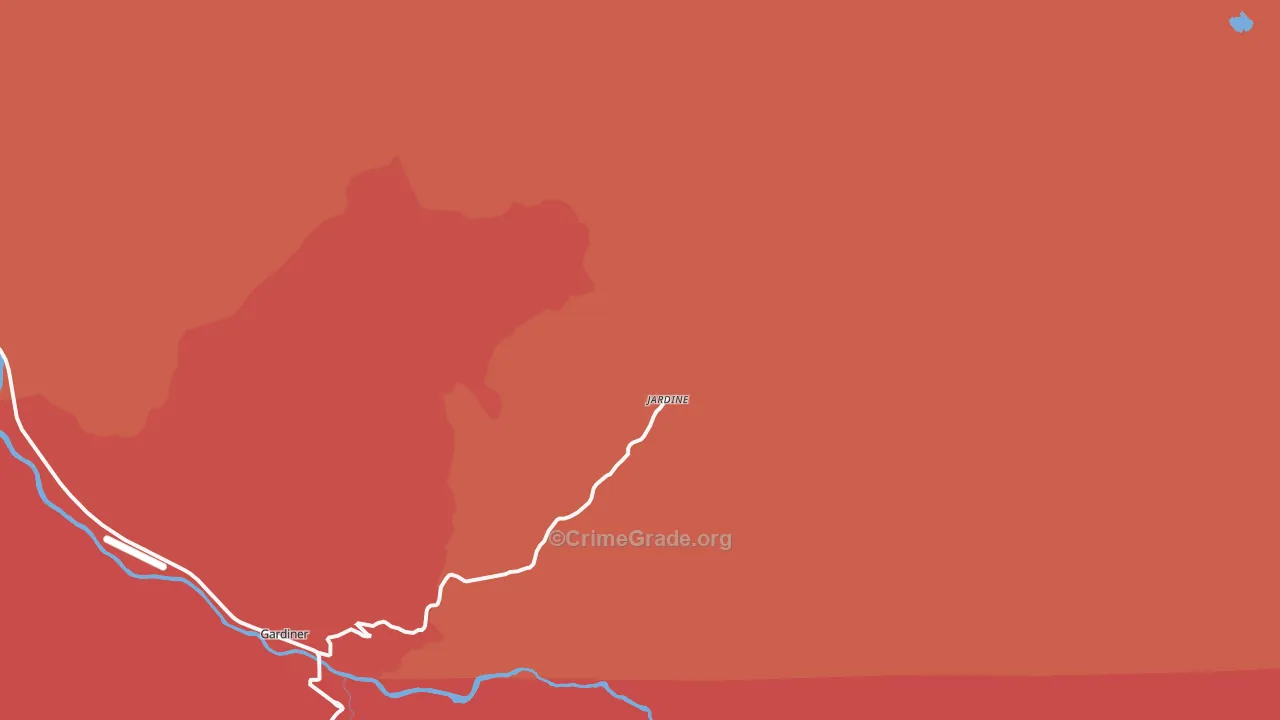 Jardine, MT Map of Assault Rates