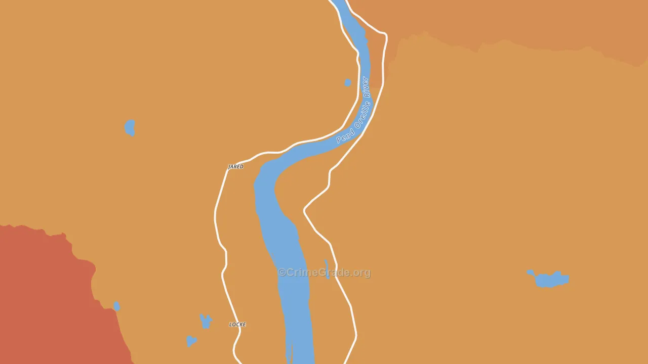Jared, WA Map of Assault Rates