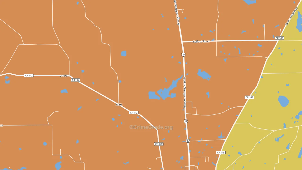 Jarrott, FL Map of Assault Rates