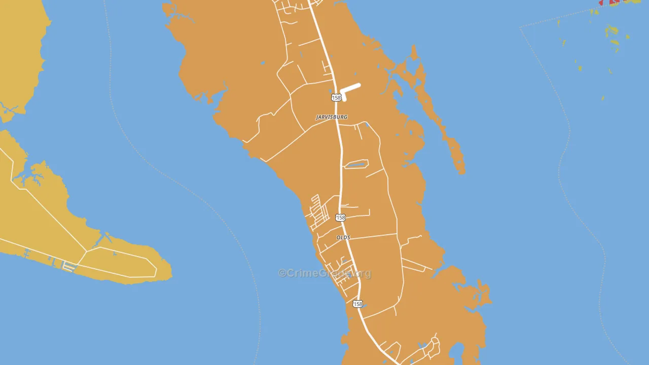 Jarvisburg, NC Map of Assault Rates