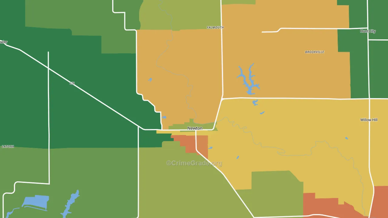 Jasper County, IL Map of Assault Rates