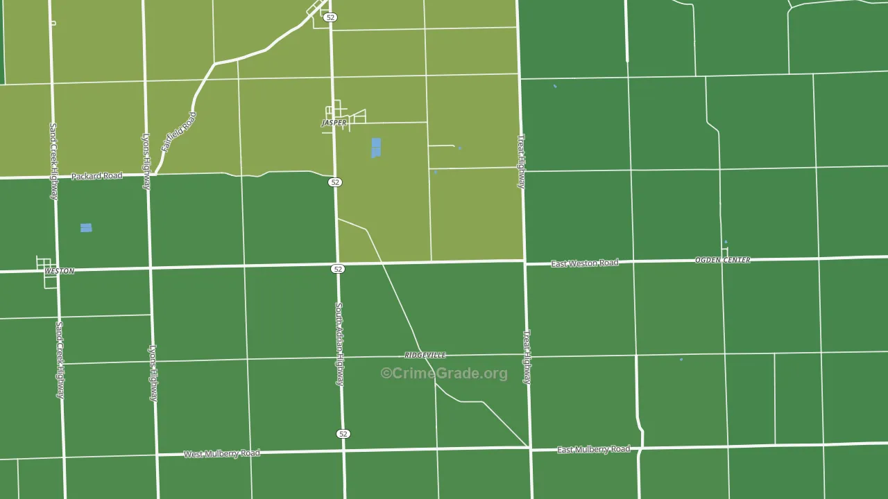 Jasper, MI Map of Assault Rates