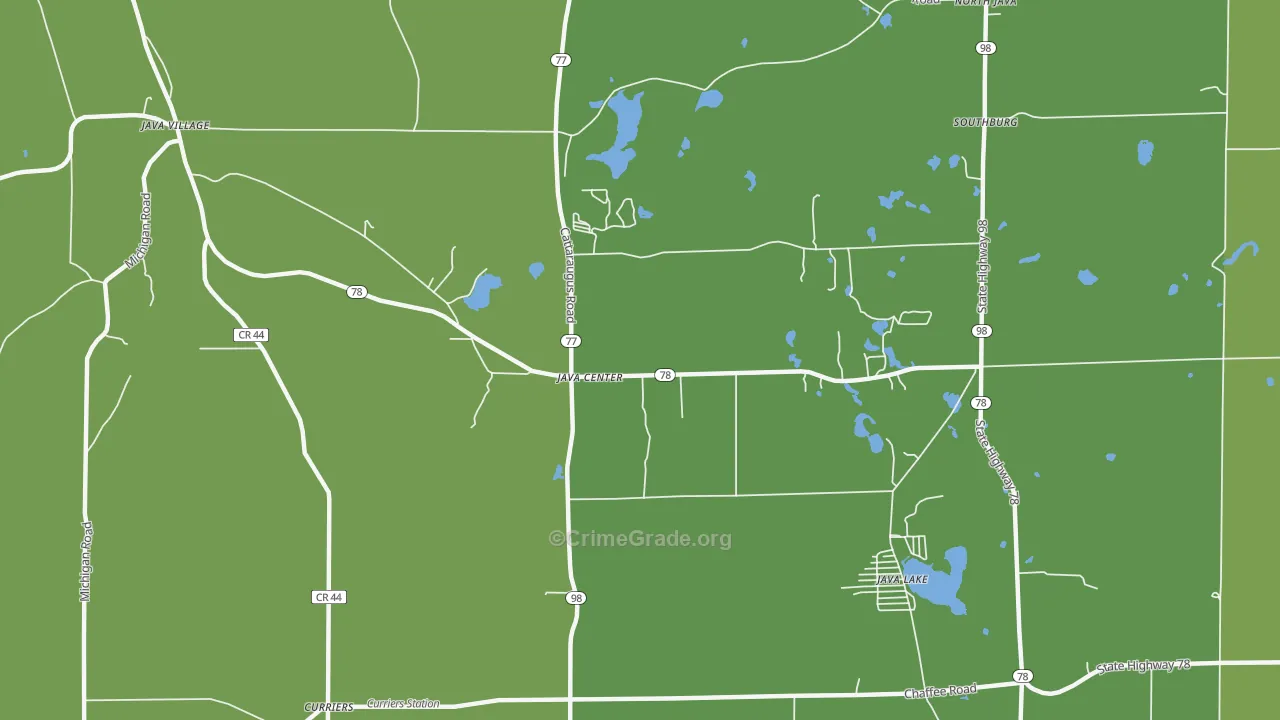Java Center, NY Map of Assault Rates