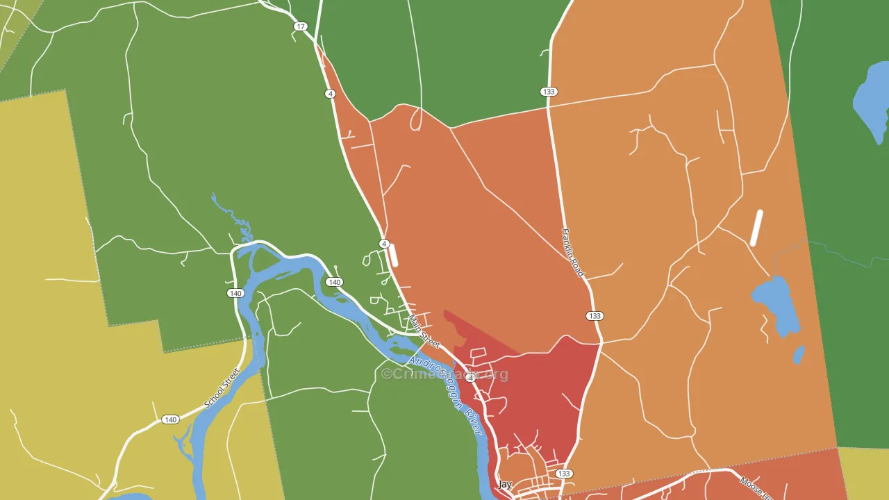 Jay, ME Map of Assault Rates