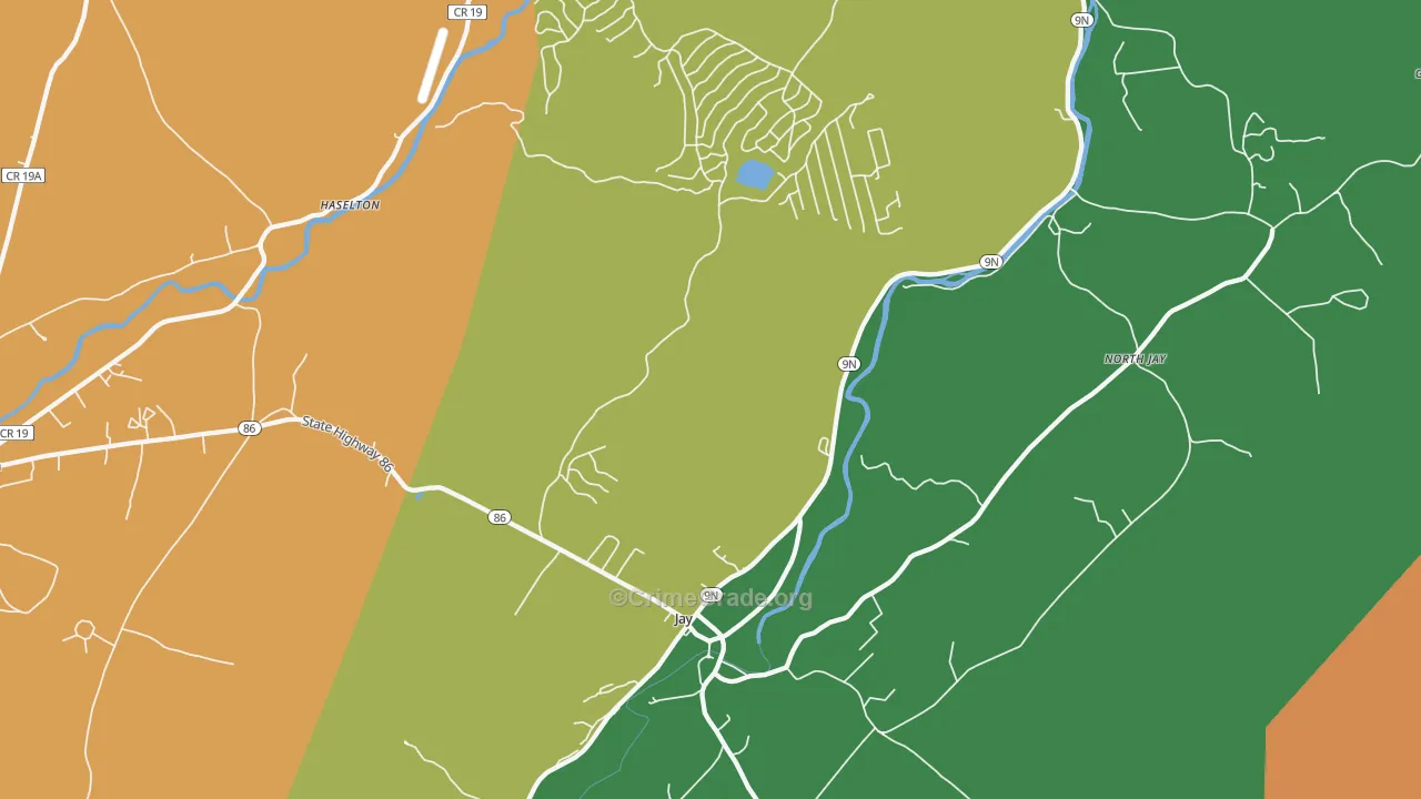 Jay, NY Map of Assault Rates