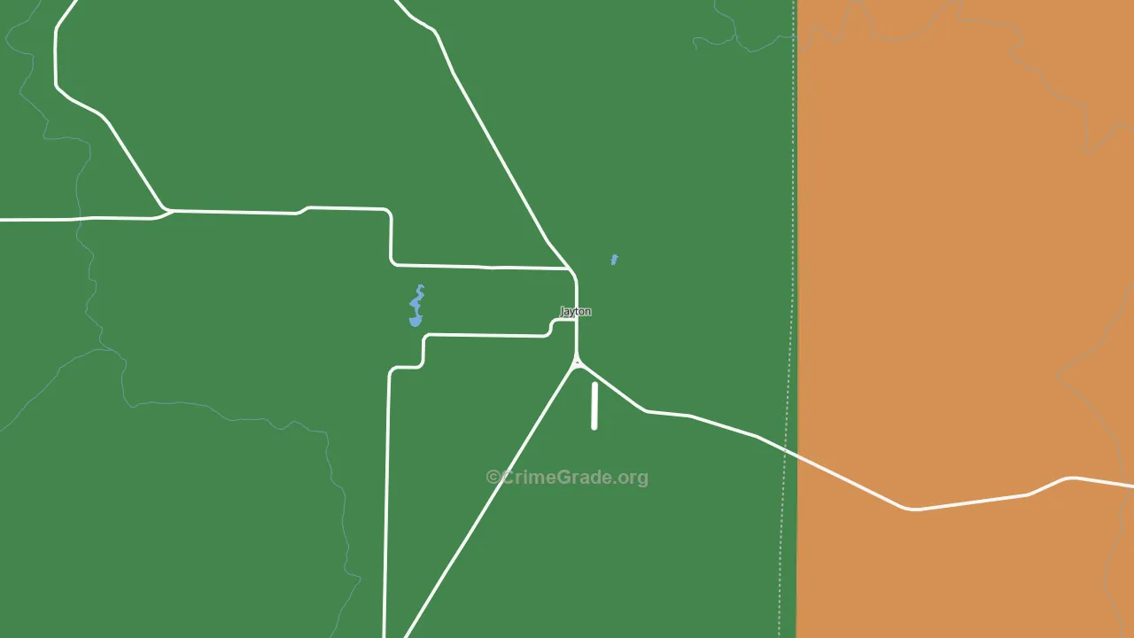 Jayton, TX Map of Assault Rates