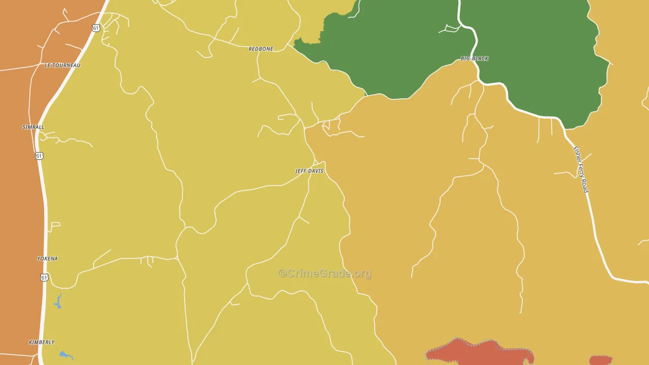 Jeff Davis, MS Map of Assault Rates
