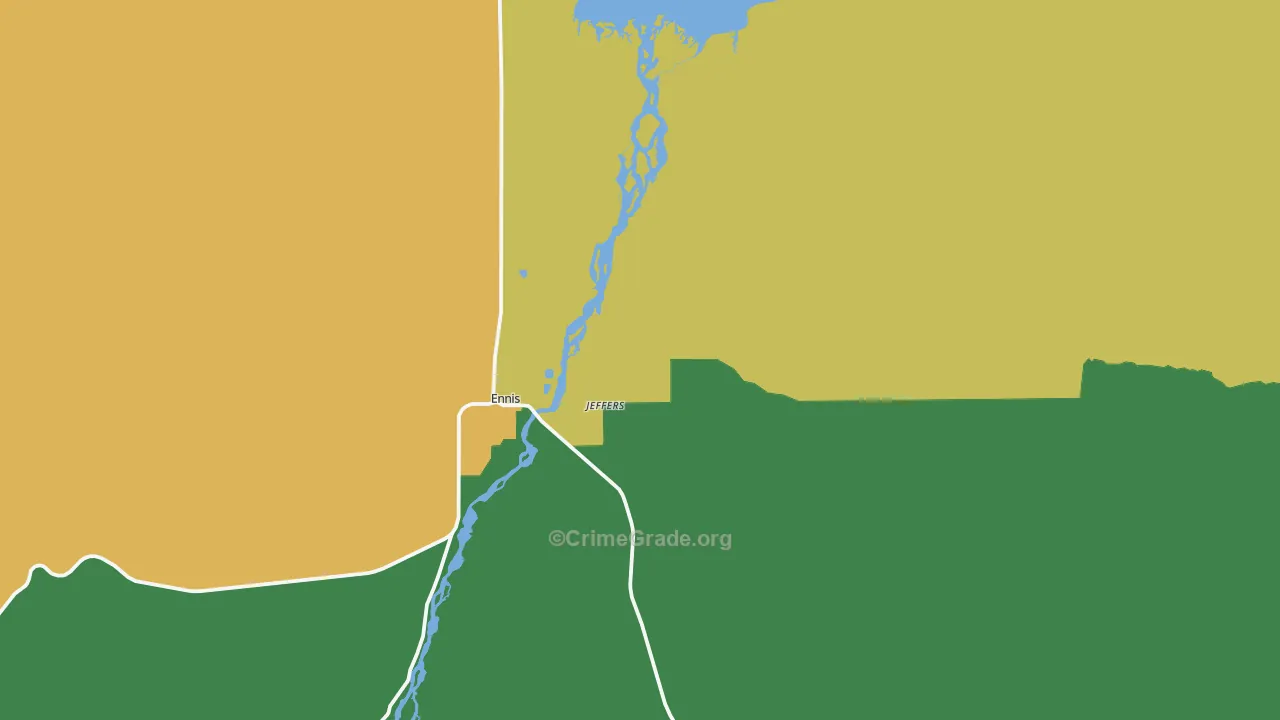 Jeffers, MT Map of Assault Rates