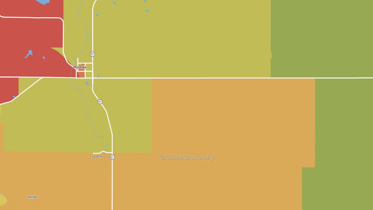 Jefferson County, OK Map of Assault Rates