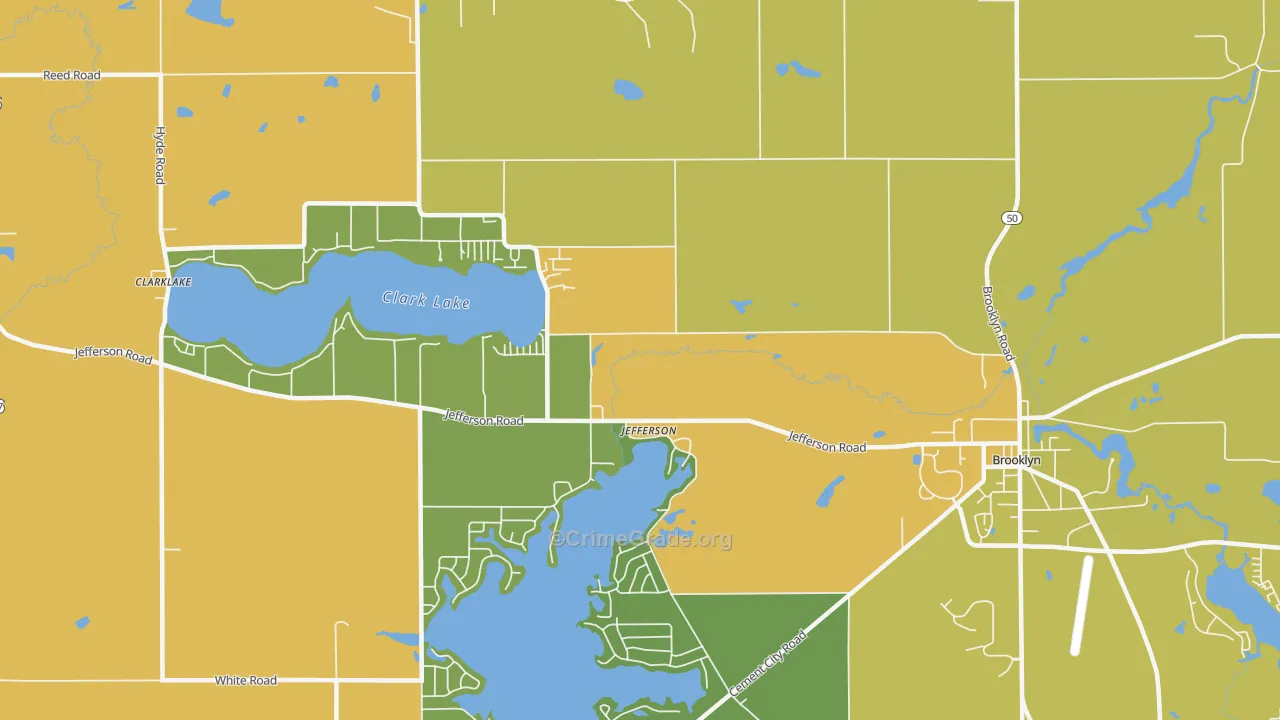 Jefferson, MI Map of Assault Rates