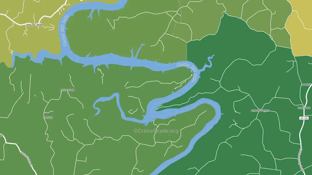 Jefferson, TN Map of Assault Rates