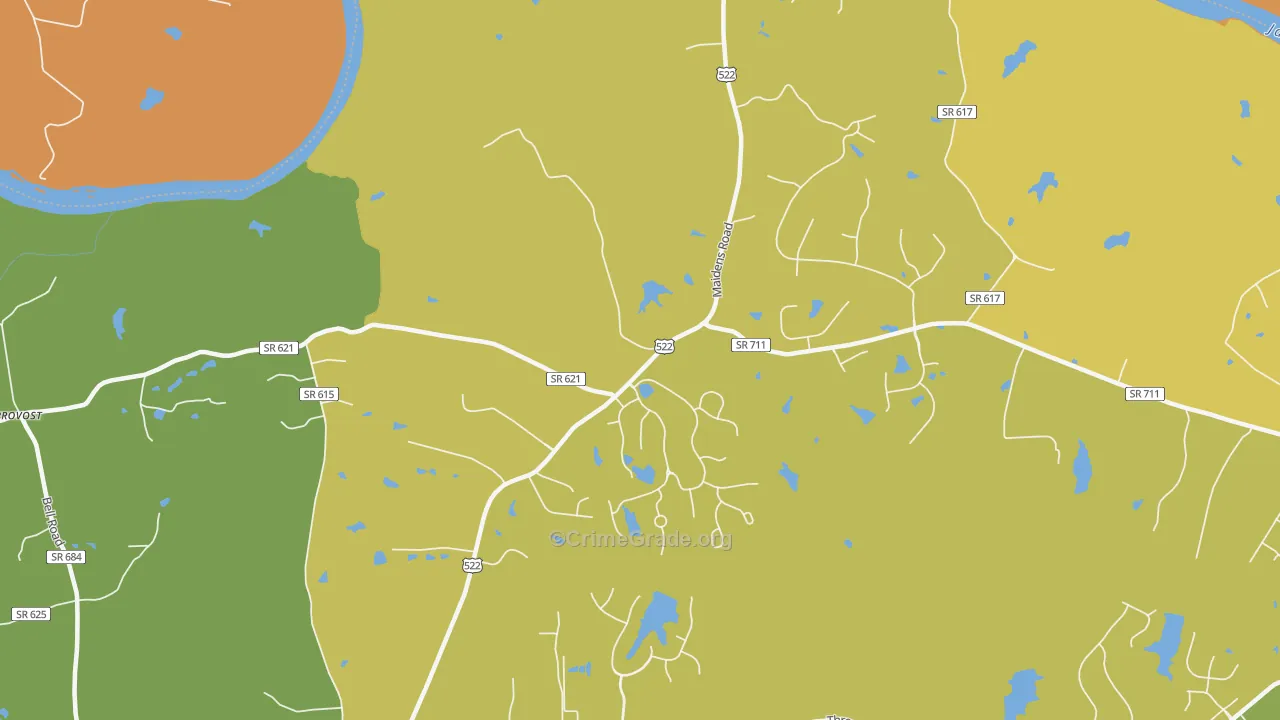 Jefferson, VA Map of Assault Rates