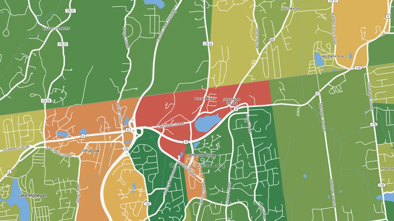 Jefferson Valley, NY Map of Assault Rates
