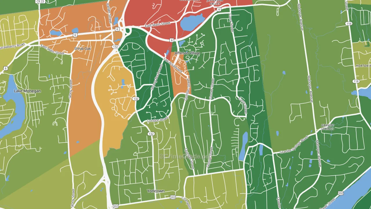 Jefferson Valley-Yorktown, NY Map of Assault Rates