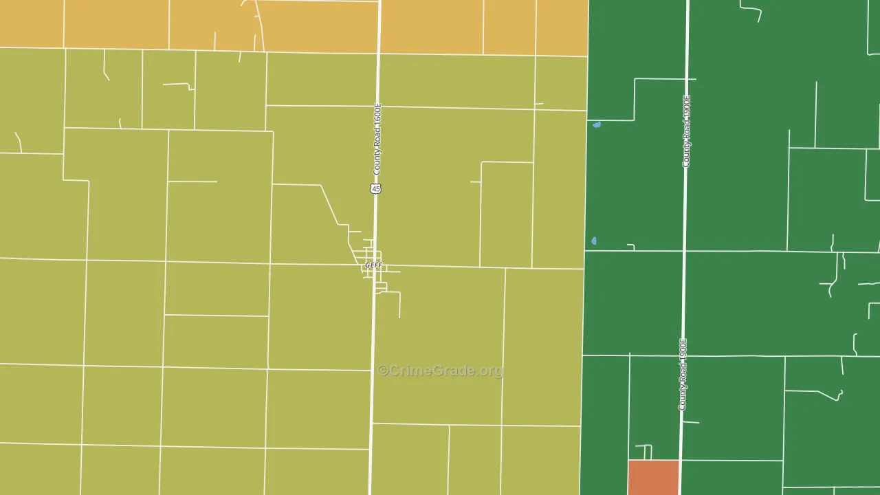 Jeffersonville, IL Map of Assault Rates