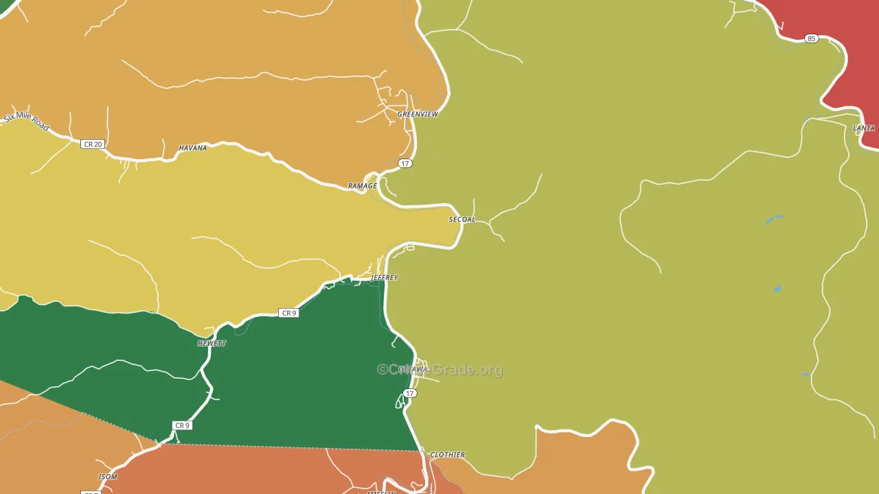 Jeffrey, WV Map of Assault Rates