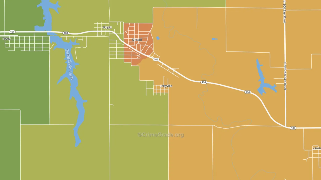 Jeisyville, IL Map of Assault Rates