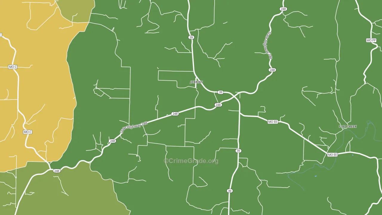 Jenkins, MO Map of Assault Rates