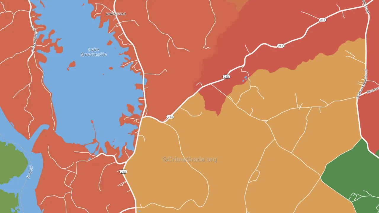 Jenkinsville, SC Map of Assault Rates
